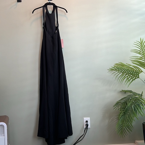 BHLDN Montreal Crepe Halter Maxi Dress | Black | NWT - Picture 5 of 6